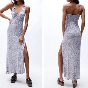Free People NEW Intimately All I Ever Wanted Floral Side Slit Dress